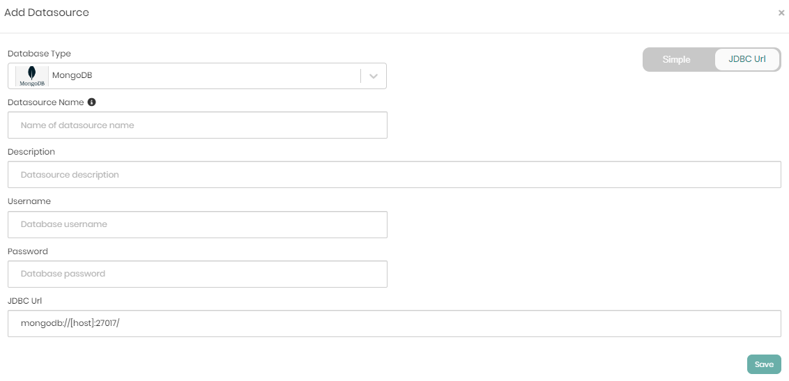 MongoDB JDBC Popup