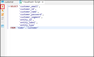 query tab