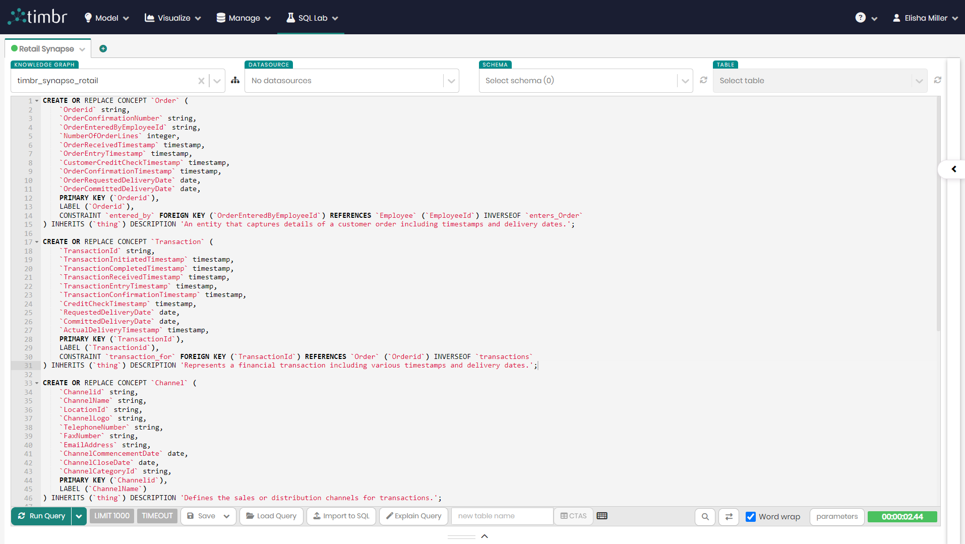 Transforming Microsoft Synapse Data Models into Semantic Layers | Timbr.ai